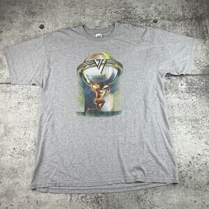 Y2K Van Halen Band Shirt Size XXL Anvil Blue Bar